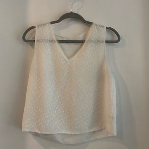 Babaton White Pattern Cropped Tank - sz S
